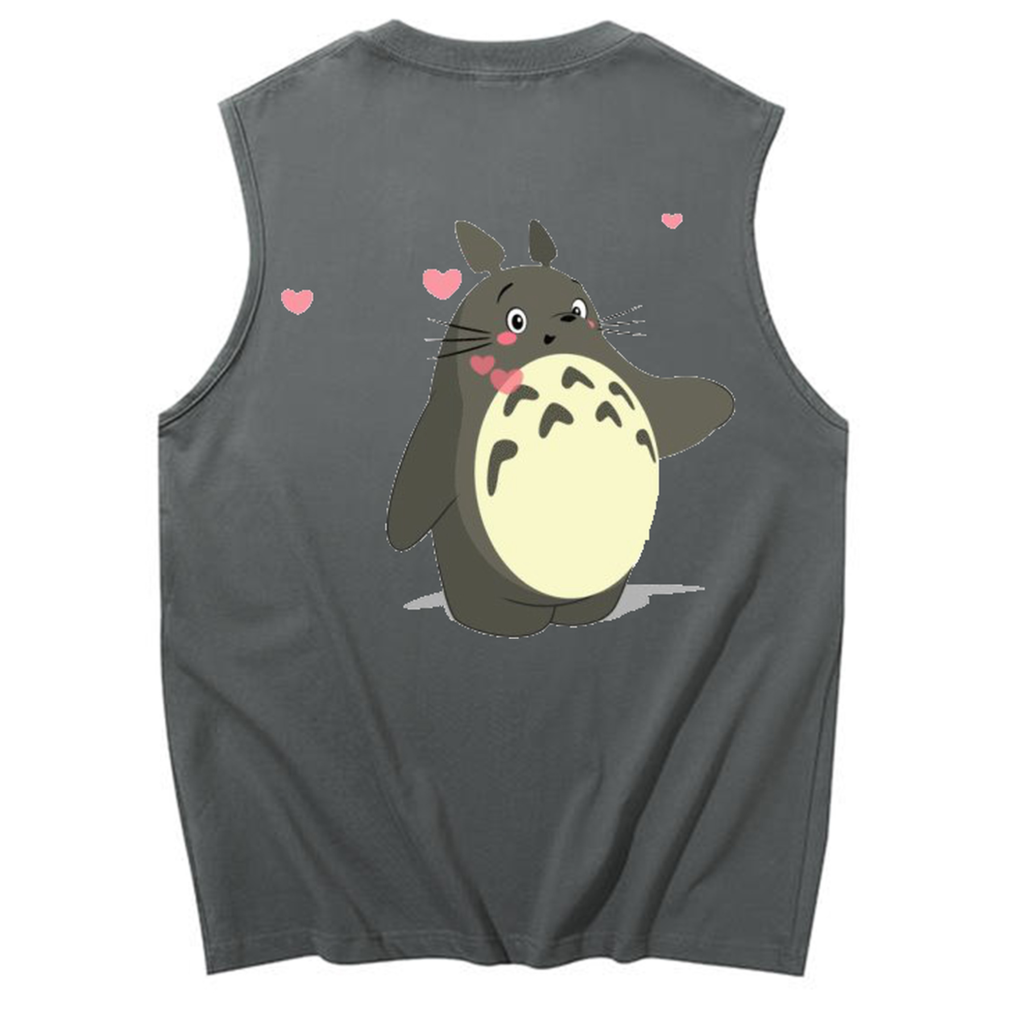 （画像用） となりのトトロ 草壁メイ 草壁サツキ My Neighbor Totoro Satsuki Kusakabe Mei Kusakabe コットン100％タンクトップ（背面プリント）